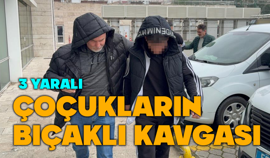 Çocukların kavgasında kan aktı