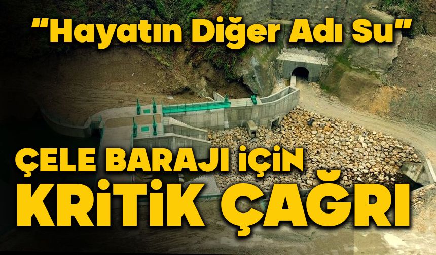 ÇELE BARAJI İÇİN KRİTİK ÇAĞRI