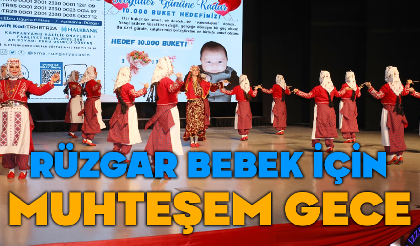 Rüzgar bebek için muhteşem gece