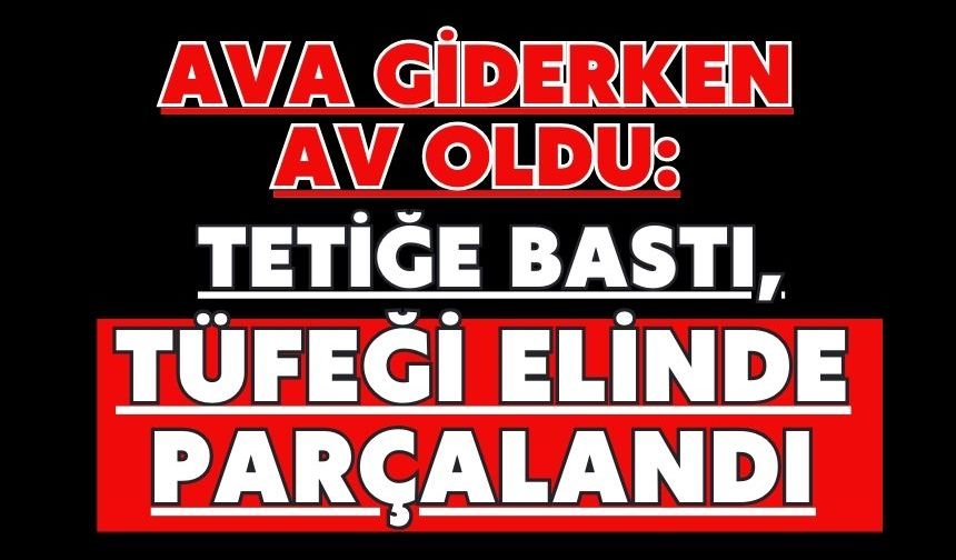 Ava giderken av oldu: Tetiğe bastı, tüfeği elinde parçalandı