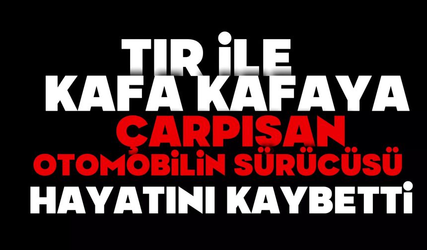 Tır ile kafa kafaya çarpışan otomobilin sürücüsü hayatını kaybetti
