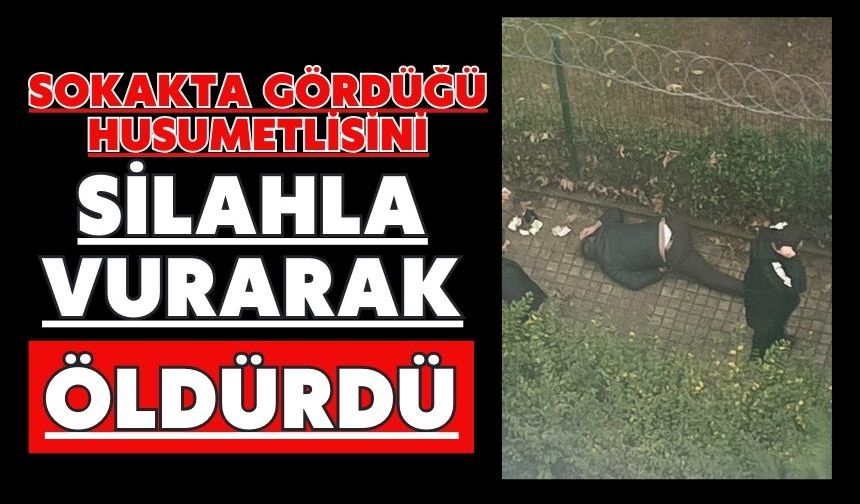 Sokakta gördüğü husumetlisini silahla vurarak öldürdü