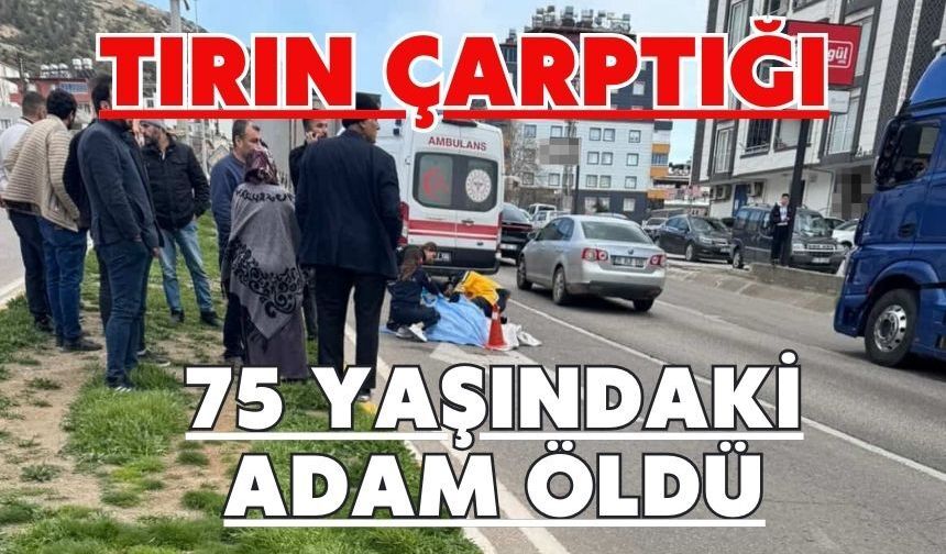 Tırın çarptığı 75 yaşındaki adam öldü