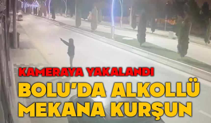 Bolu'da işyeri kurşunlama anı kamerada