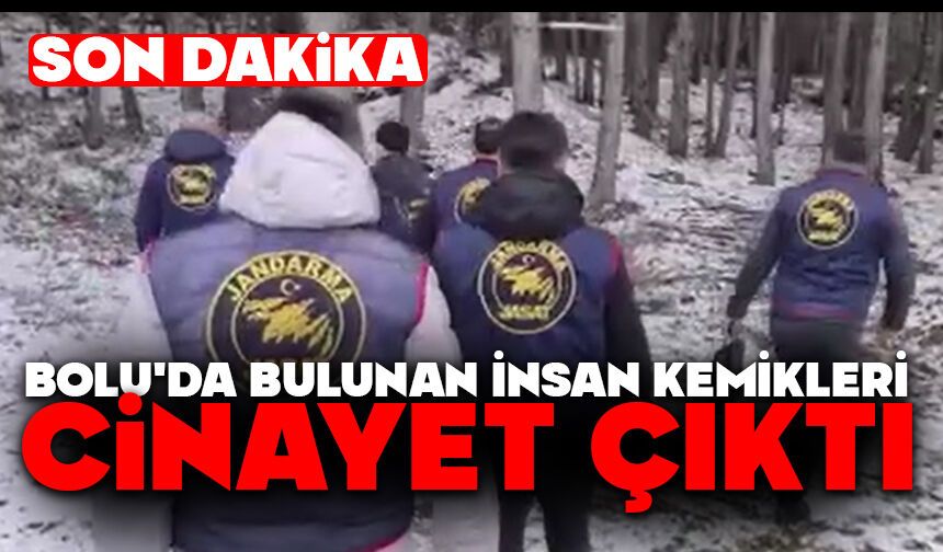 BOLU'DA BULUNAN İNSAN KEMİKLERİ CİNAYET ÇIKTI