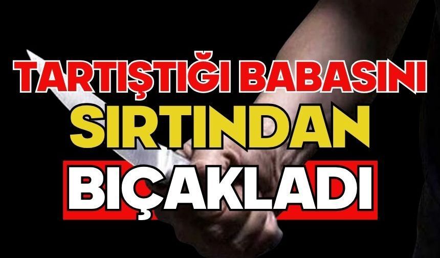 Tartıştığı babasını sırtından bıçakladı