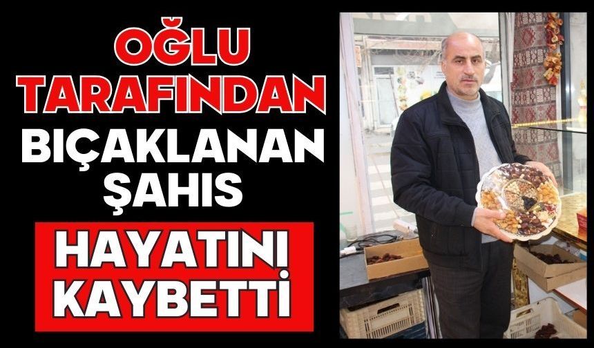 Oğlu tarafından bıçaklanan şahıs hayatını kaybetti