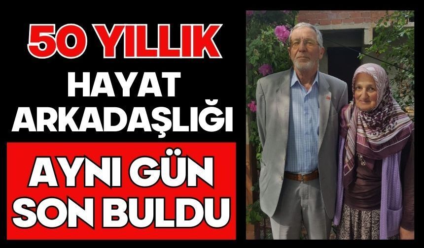 50 yıllık hayat arkadaşlığı aynı gün son buldu
