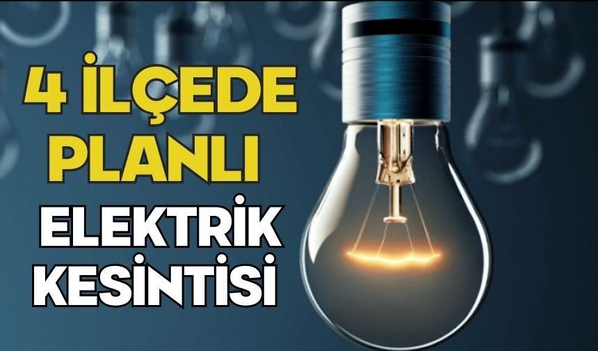 4 İLÇEDE PLANLI ELEKTRİK KESİNTİSİ