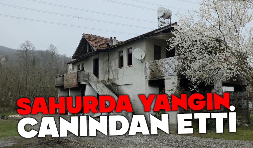 Sahur vakti çıkan yangında can verdi