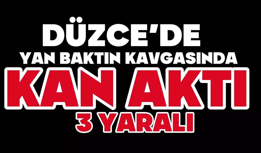 Düzce’de yan baktın kavgasında kan aktı: 3 yaralı