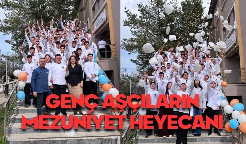YENİÇAĞA AŞÇILAR LİSESİNDE MEZUNİYET HEYECANI