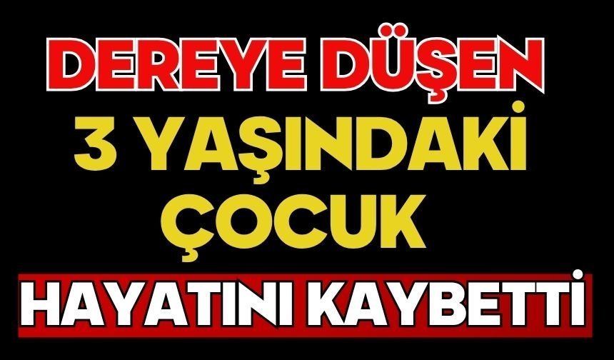 Dereye düşen 3 yaşındaki çocuk hayatını kaybetti