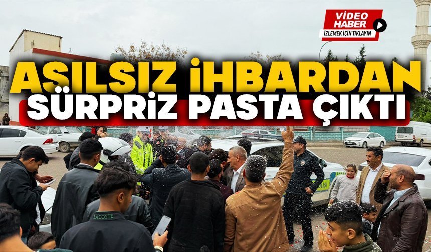Asılsız ihbardan sürpriz pasta çıktı