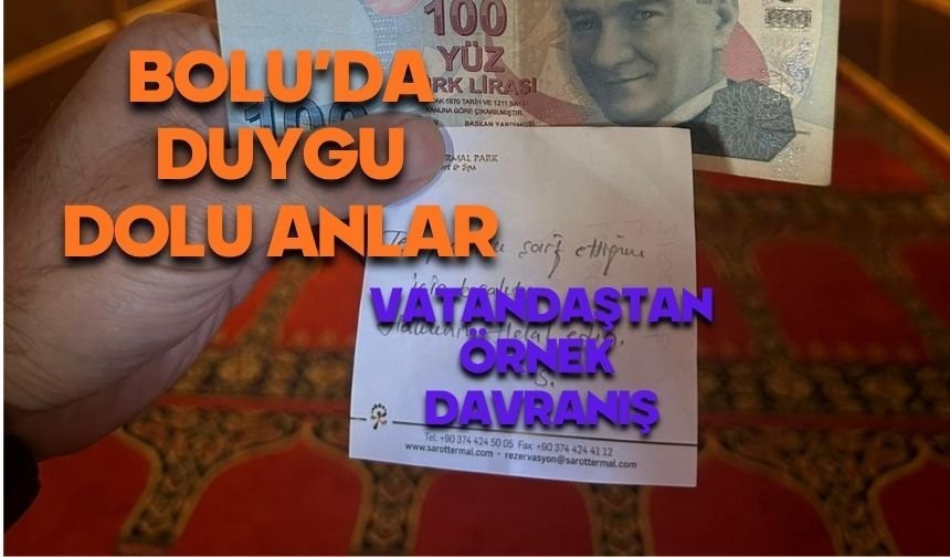 Bolu'da duygulandıran olay, şarj parasını bıraktı