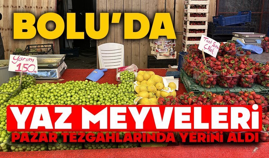 Bolu'da yaz meyveleri pazar tezgahlarında yerini aldı