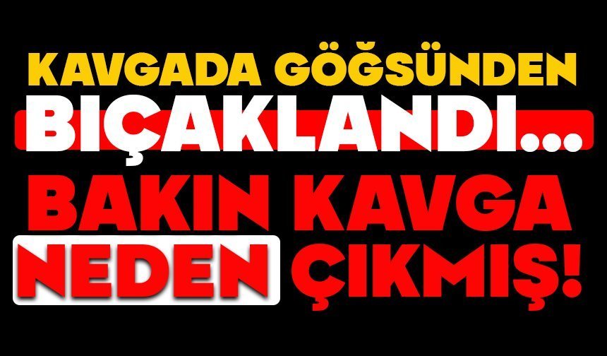 Kavgada göğsünden bıçaklandı... Bakın Kavga Neden Çıkmış!