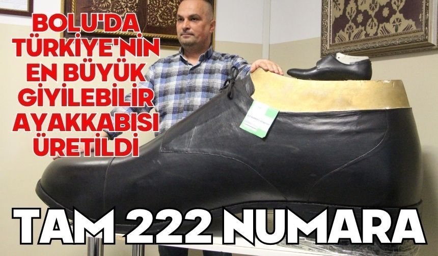 Bolu'da Türkiye'nin en büyük giyilebilir ayakkabısı üretildi: Tam 222 numara