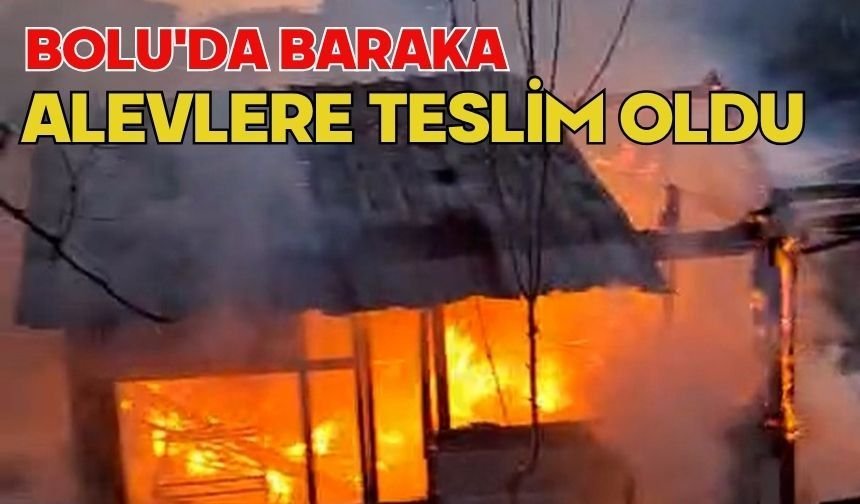 Bolu'da baraka alevlere teslim oldu