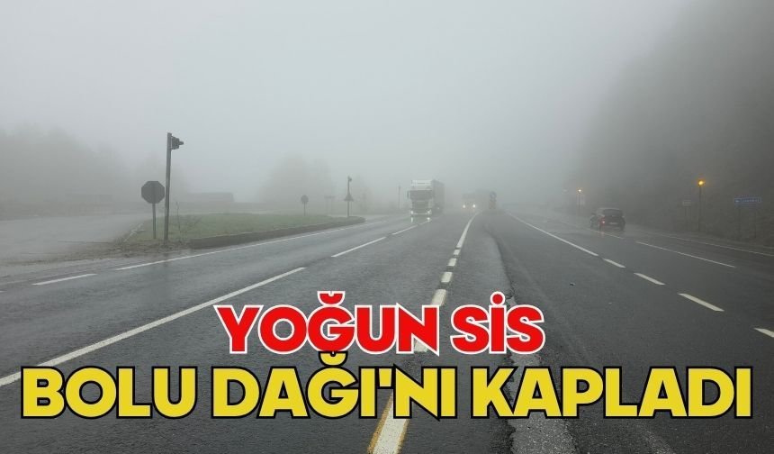Yoğun sis Bolu Dağı'nı kapladı