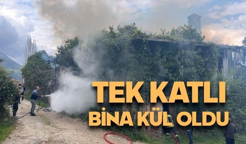 Metruk bina alev alev yandı