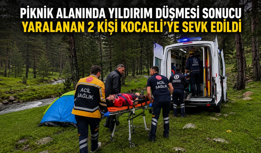 Piknik alanında yıldırım düşmesi sonucu yaralanan 2 kişi Kocaeli'ye sevk edildi