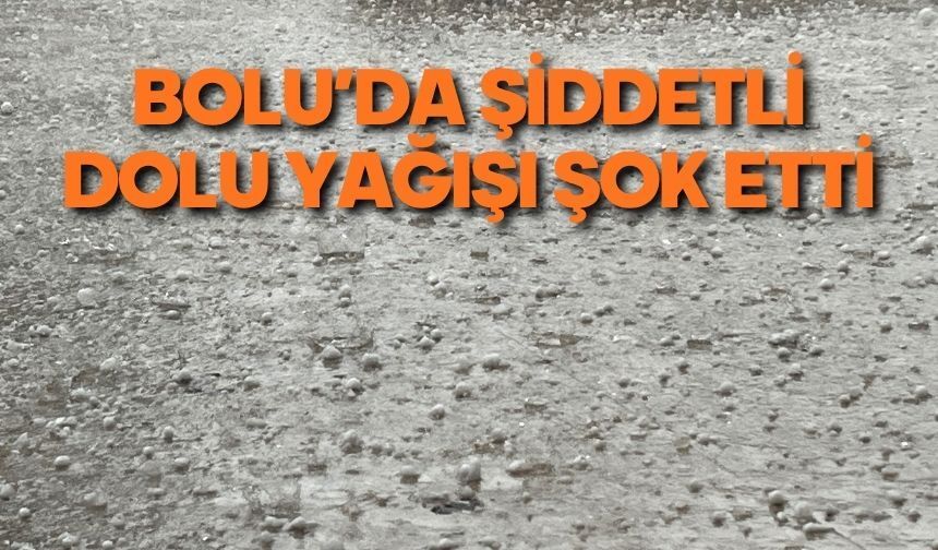 Bolu'da şiddetli dolu yağdı