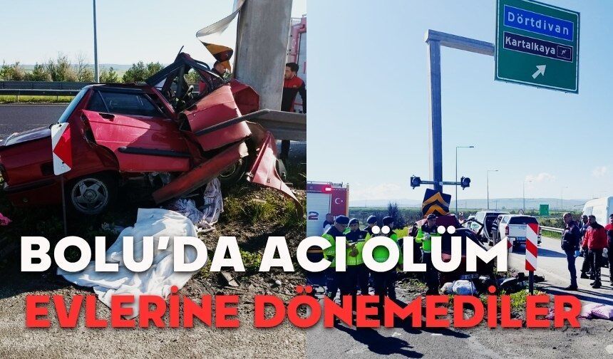 Bolu'da acı kaza, evlerine dönemediler