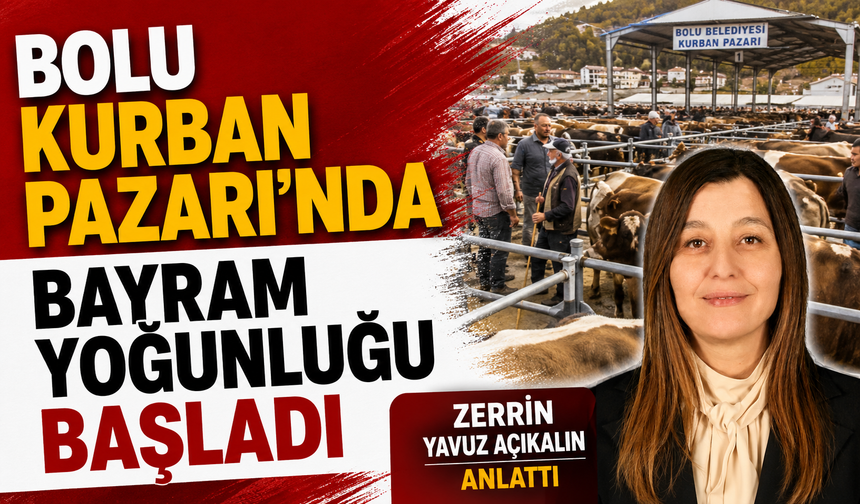 Bolu Kurban Pazarı’nda Bayram Yoğunluğu Başladı