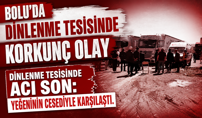 Bolu’da dinlenme tesisinde korkunç olay, Yeğeninin cesediyle karşılaştı