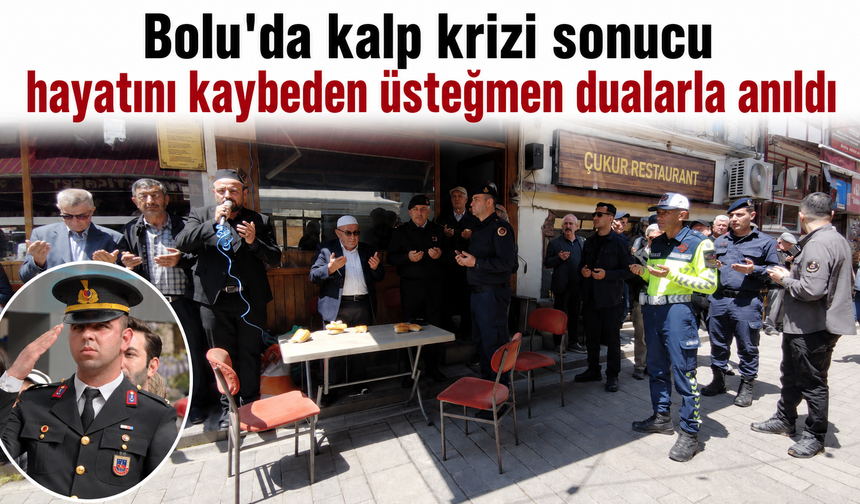 Bolu'da kalp krizi sonucu hayatını kaybeden üsteğmen dualarla anıldı