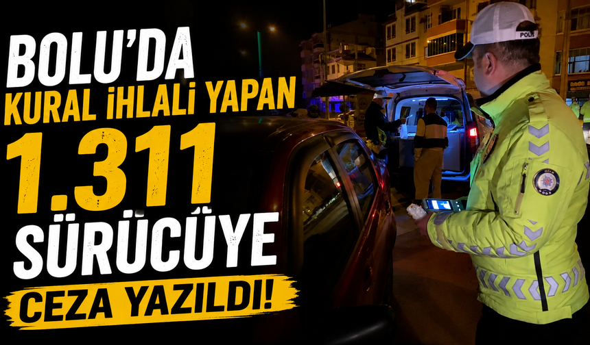 Bolu'da kural ihlali yapan bin 311 sürücüye ceza