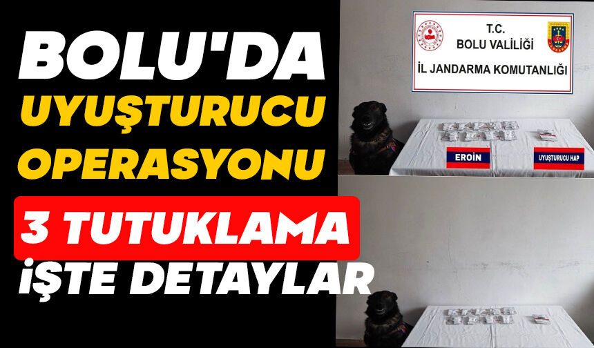 Bolu'da uyuşturucu operasyonu: 3 tutuklama