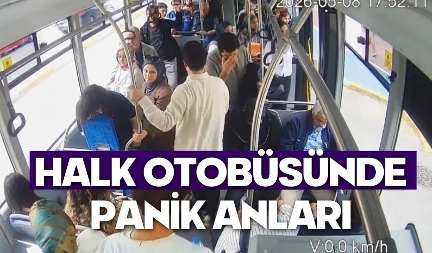 Şoför sürdü, sağlık çalışanı müdahale etti: Otobüsteki panik anları kamerada
