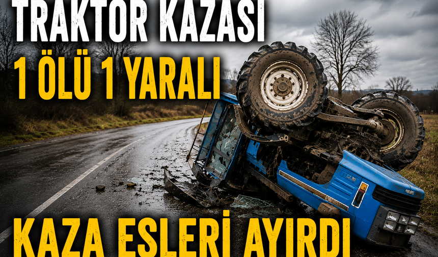 Traktör kazası eşleri ayırdı