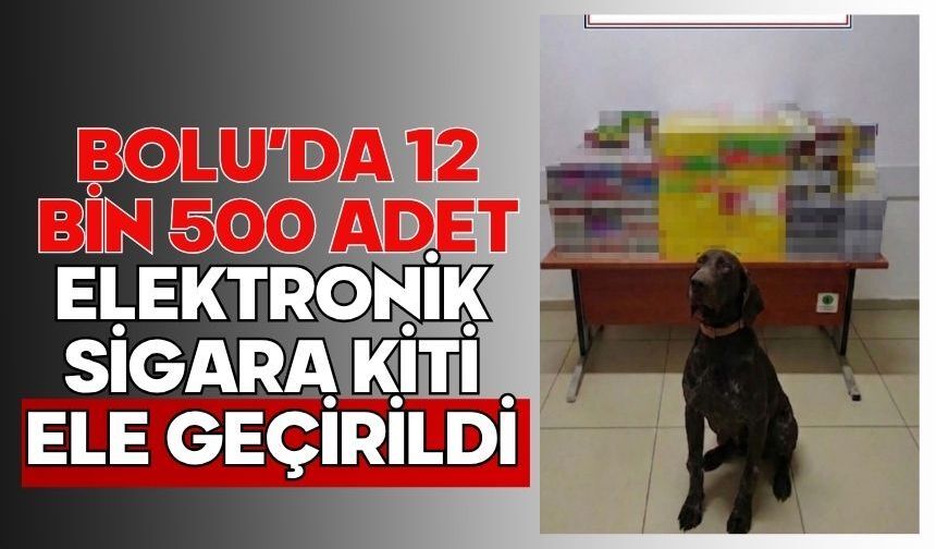 Bolu’da 12 bin 500 adet elektronik sigara kiti ele geçirildi