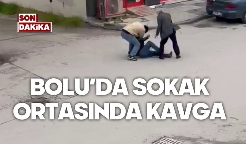 Bolu’da sokak ortasında yumruklu kavga