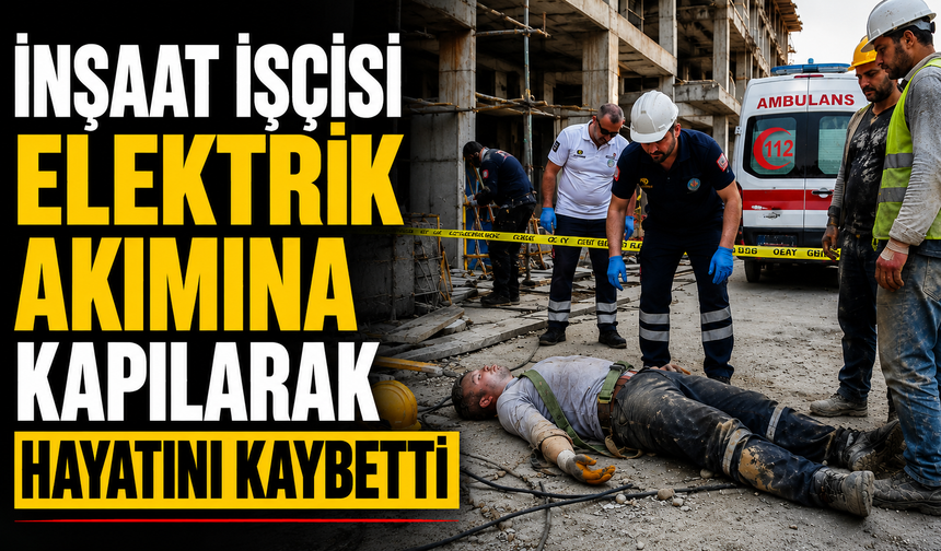 İnşaat işçisi elektrik akımına kapılarak hayatını kaybetti