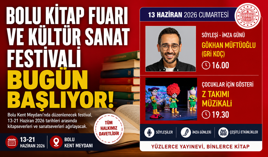 Bolu Kitap Fuarı ve Kültür Sanat Festivali Bugün Başlıyor