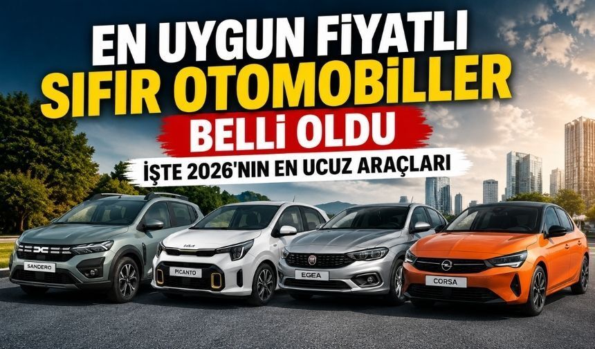 EN UYGUN FİYATLI SIFIR OTOMOBİLLER BELLİ OLDU