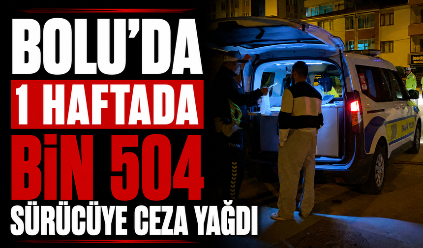 Bolu'da 1 haftada bin 504 sürücüye ceza yağdı