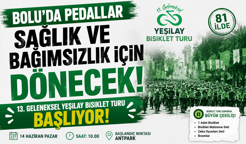 BOLU’DA PEDALLAR SAĞLIK VE BAĞIMSIZLIK İÇİN DÖNECEK