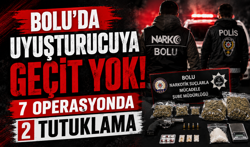Bolu’da Uyuşturucuya Geçit Yok: 7 Operasyonda 2 Tutuklama
