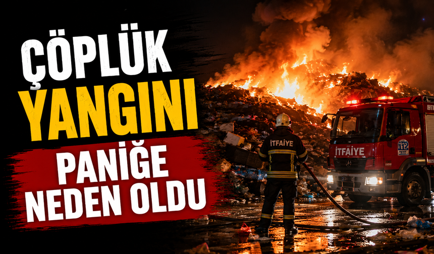 Çöplük yangını paniğe neden oldu