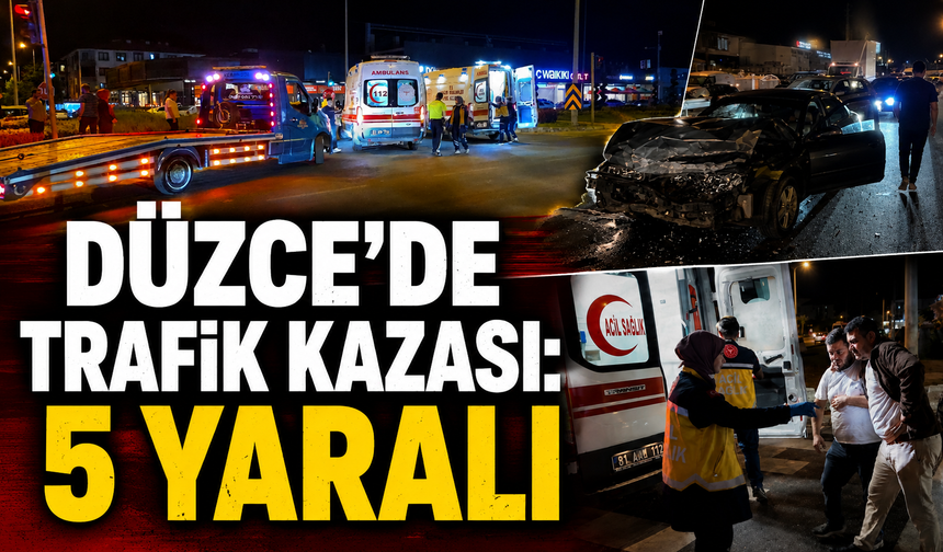Düzce'de trafik kazası: 5 yaralı