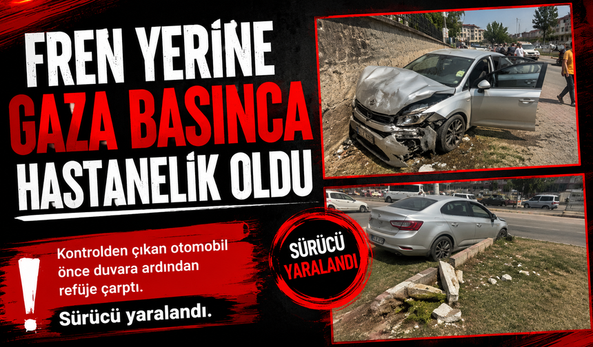 Fren yerine gaza basınca hastanelik oldu