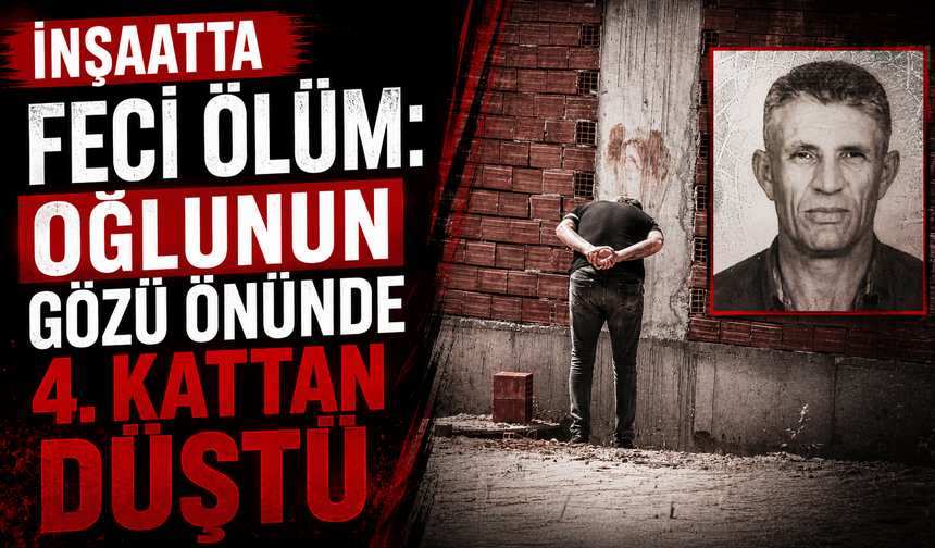 İnşaatta feci ölüm: Oğlunun gözü önünde 4. kattan düştü