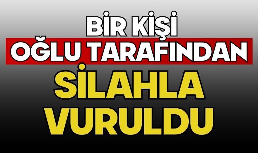 Bir kişi oğlu tarafından silahla vuruldu