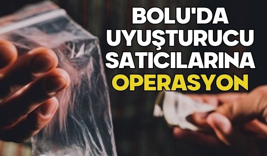 Bolu'da uyuşturucu satıcılarına operasyon