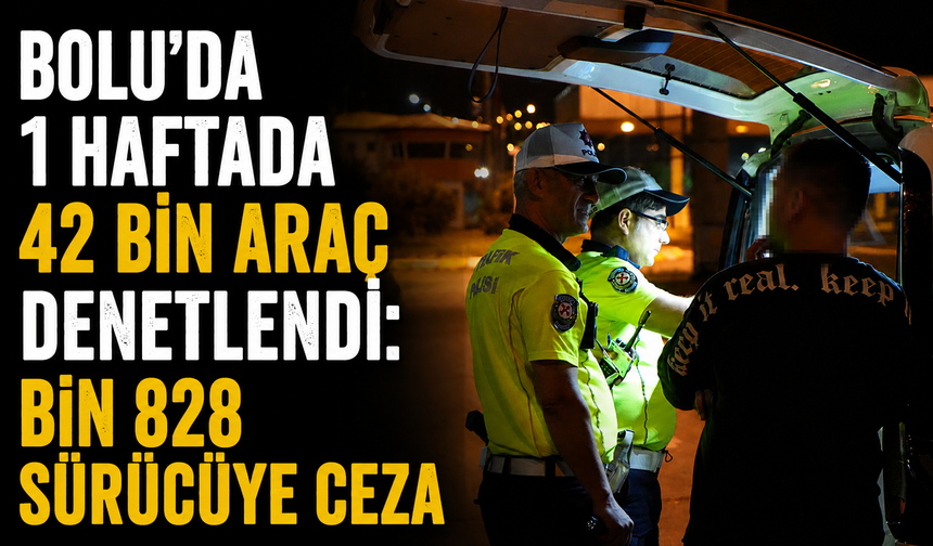 Bolu'da 1 haftada 42 bin araç denetlendi: Bin 828 sürücüye ceza